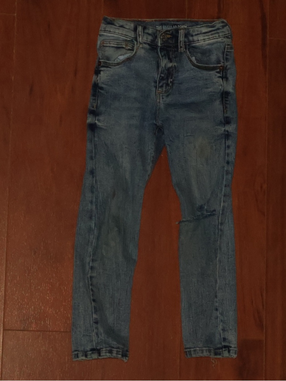 Zara Kids Blue Distressed Slim Jeans